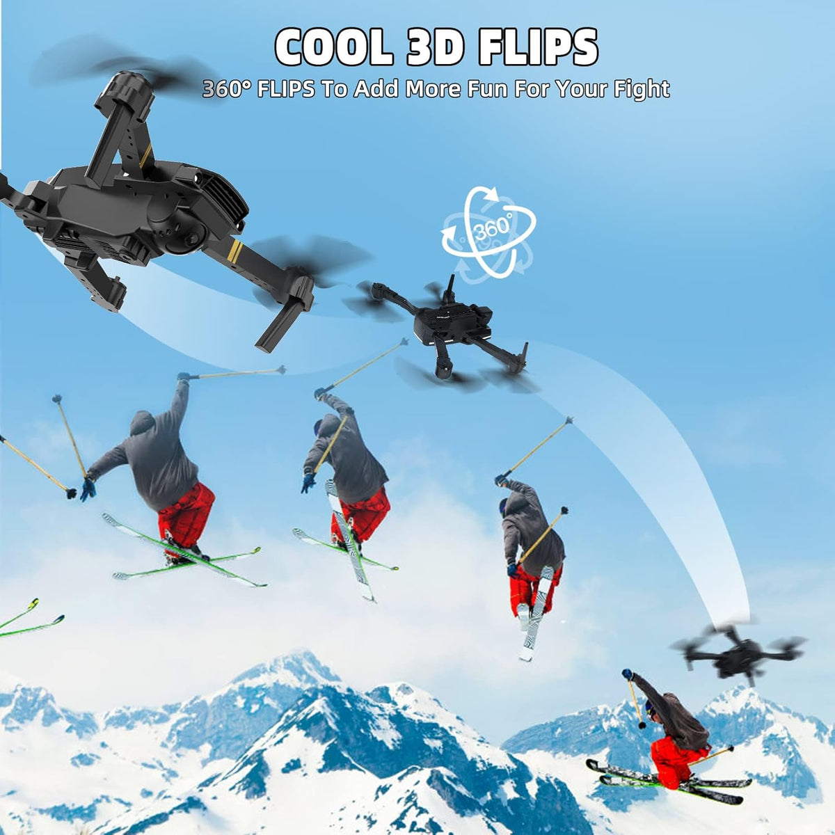 Professional 1080P Mini Drone with Camera for Adults - Foldable RC Quadcopter with Altitude Hold, One-Key Takeoff, 3D Flip, and Three Batteries