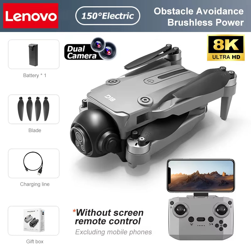 D18 Drone 8K Aerial HD Dual-Camera Intelligent Obstacle Avoidance Brushless Power 5G WIFI Screen Remote Control GPS Drone