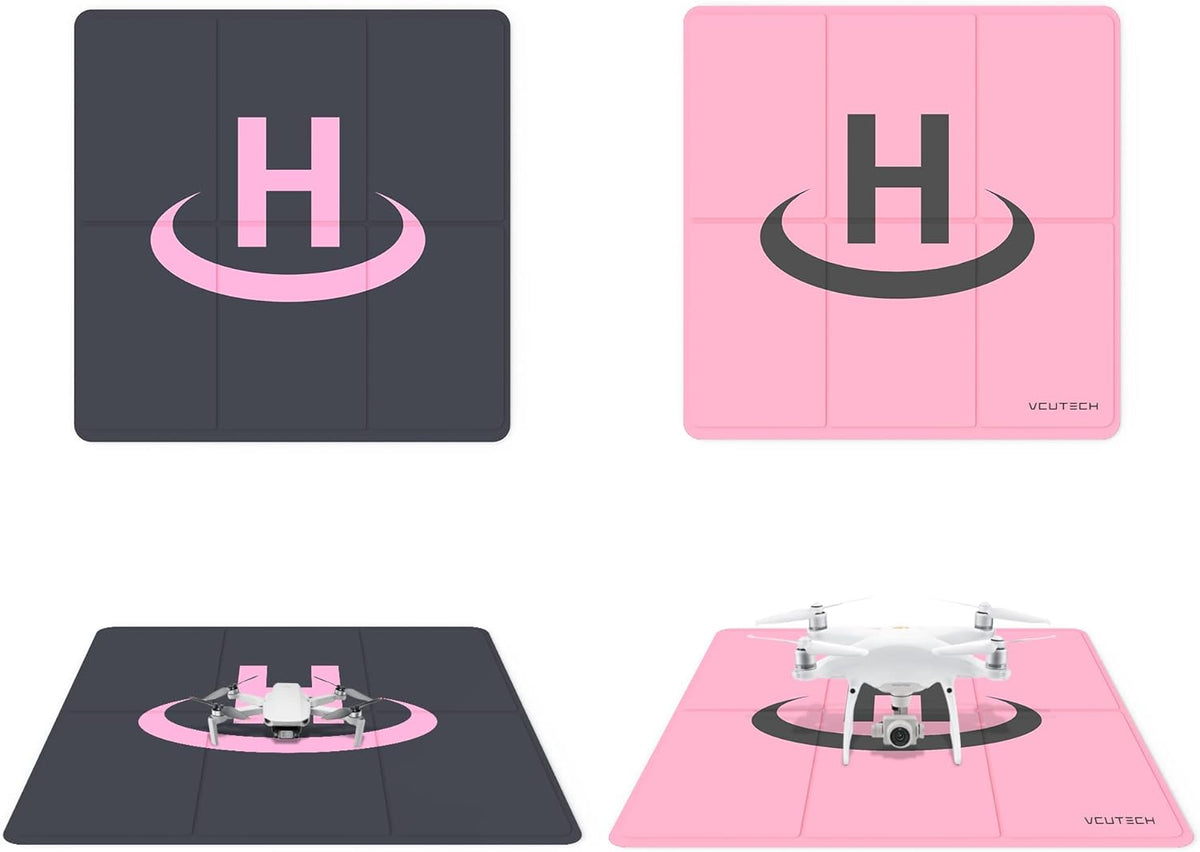 25-Inch Weighted Drone Landing Pad for DJI Mini 3 Pro, Mavic 3, Mavic Air 2/2S, DJI Mini 2, FPV Drone, and Avata Fly More Kit Accessories (Pink)