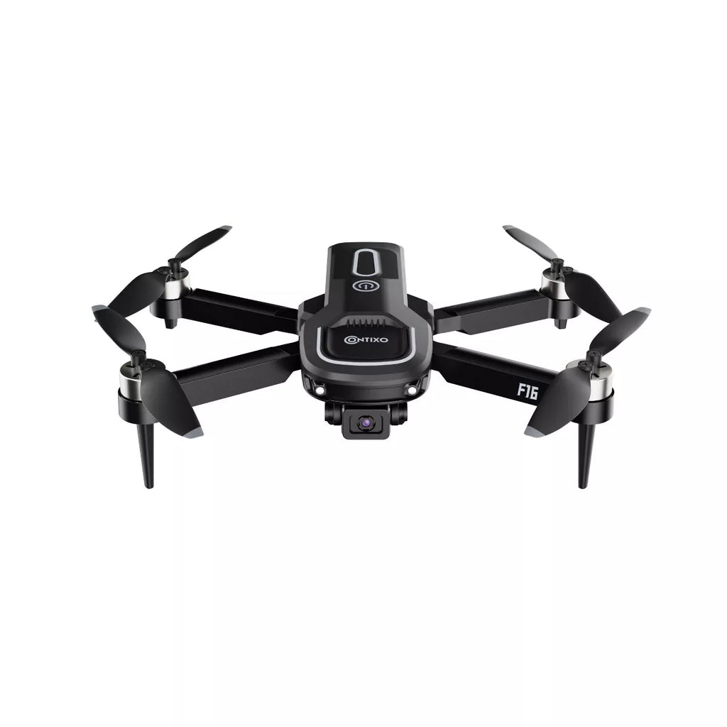 Contixo F16 Ziro Stunt Drone with 1080P HD Camera, FPV Capability, Foldable Design, 16-Minute Flight Time, Brushless Motor, and Follow Me Feature - Black