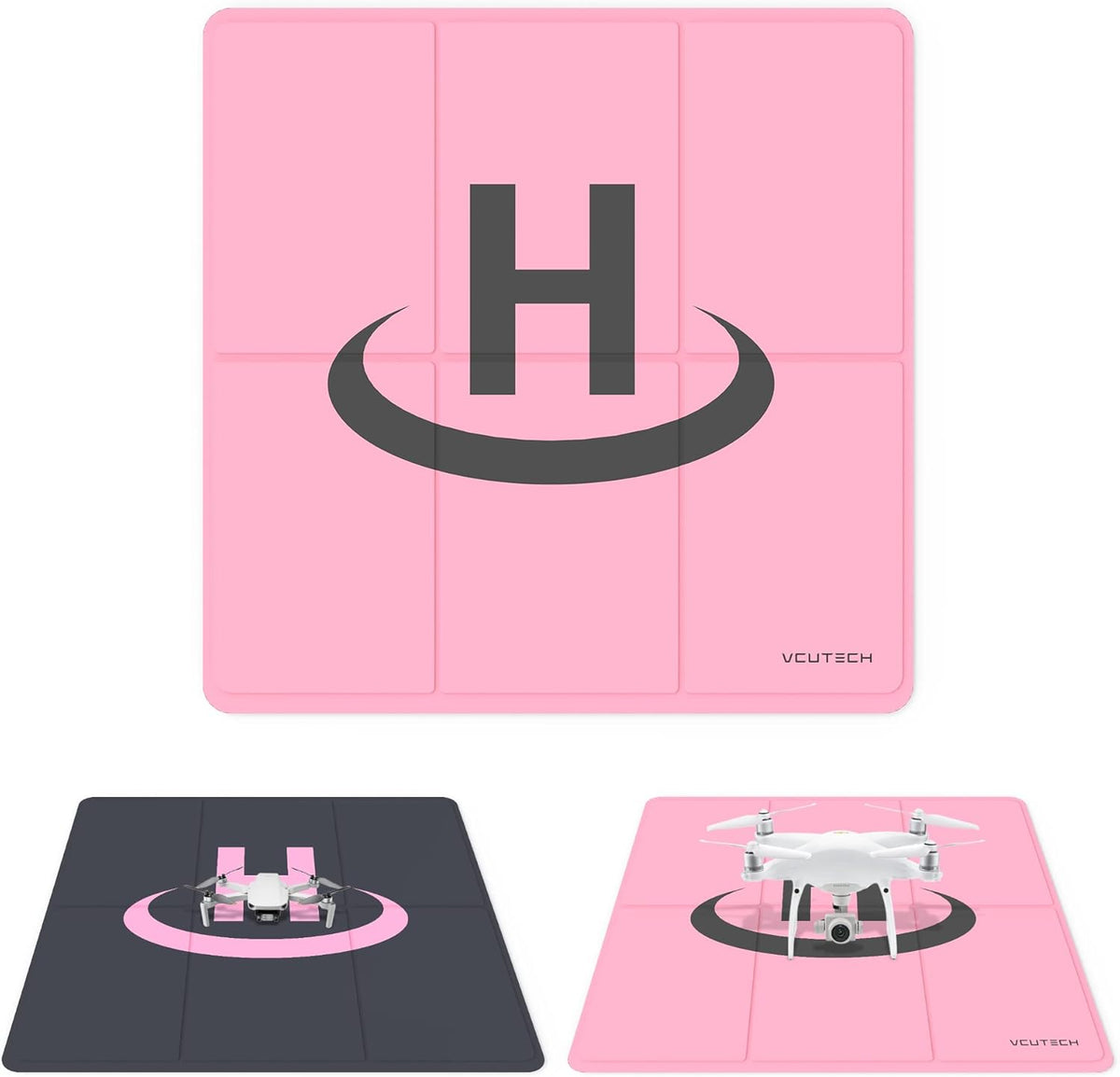 25-Inch Weighted Drone Landing Pad for DJI Mini 3 Pro, Mavic 3, Mavic Air 2/2S, DJI Mini 2, FPV Drone, and Avata Fly More Kit Accessories (Pink)